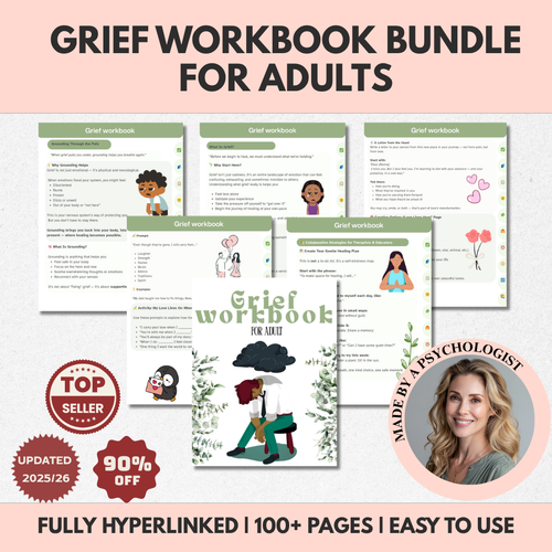 Grief And Loss Workbook, Healing Journal For Adults And Teens