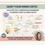 Self Compassion Workbook, Rebuild Trust And Quiet Inner Critic
