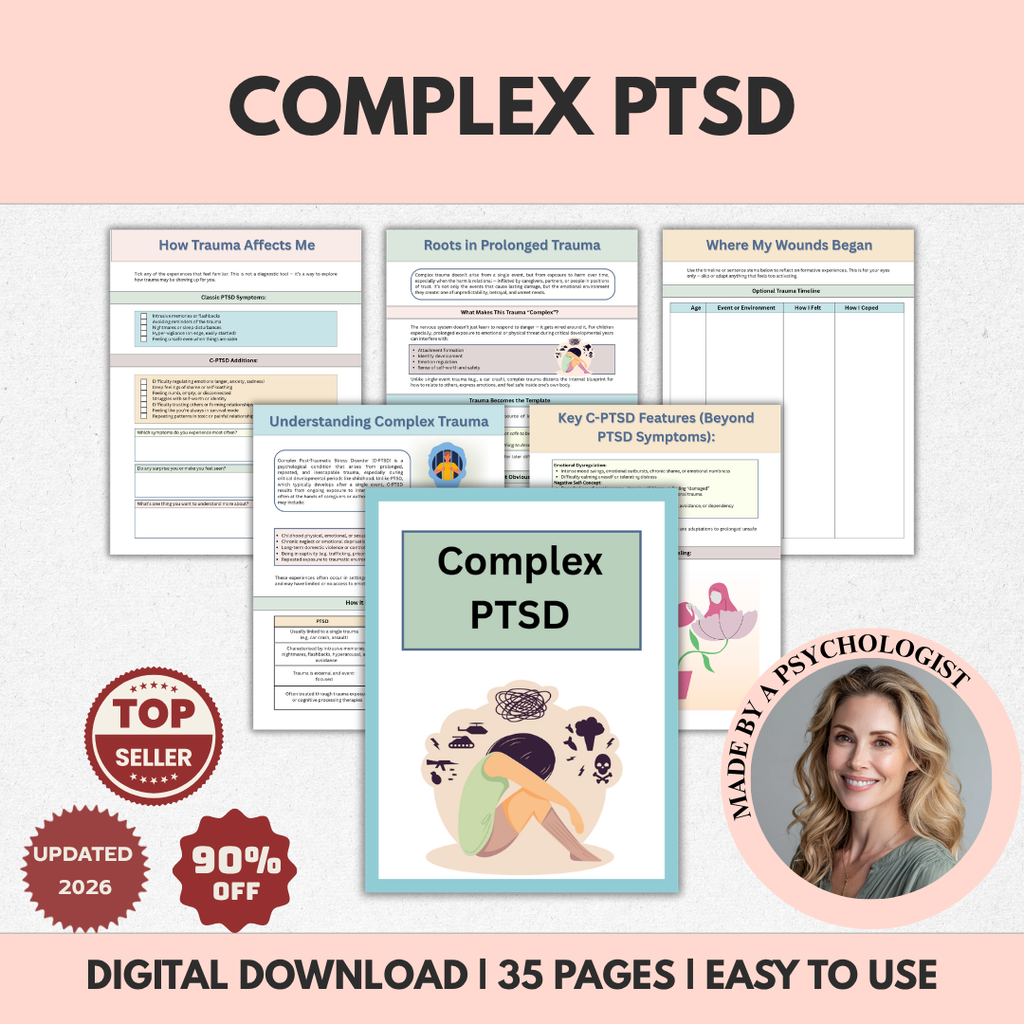 Complex PTSD Workbook, Complex Trauma Healing & Recovery, Instant Download