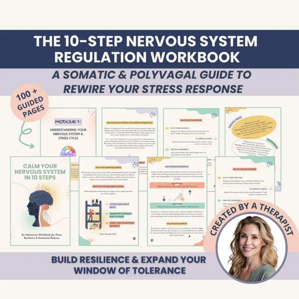 Nervous System Regulation Workbook, Somatic Exercises For Anxiety Relief