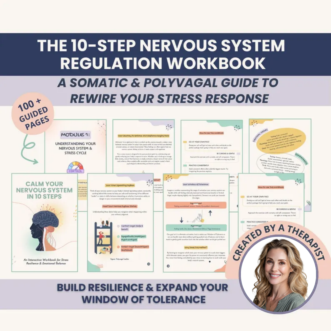 Nervous System Regulation Workbook, Somatic Exercises For Anxiety Relief