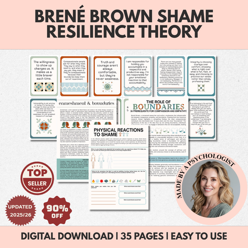 Brené Brown Shame Resilience Theory, Healthy Boundaries Toolkit for Adults