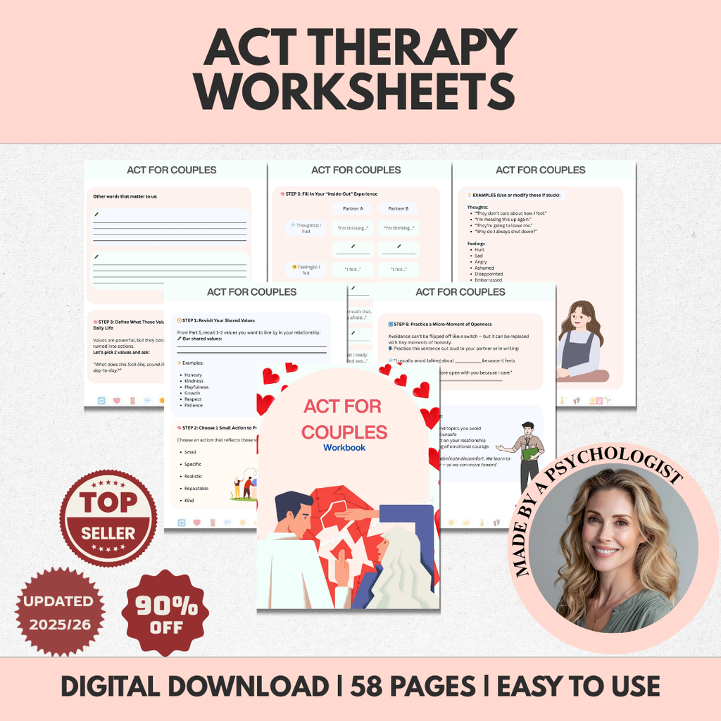 ACT Therapy Workbook For Couples, Relationship Skills And Communication Tools