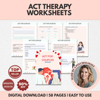 ACT Therapy Workbook For Couples, Relationship Skills And Communication Tools