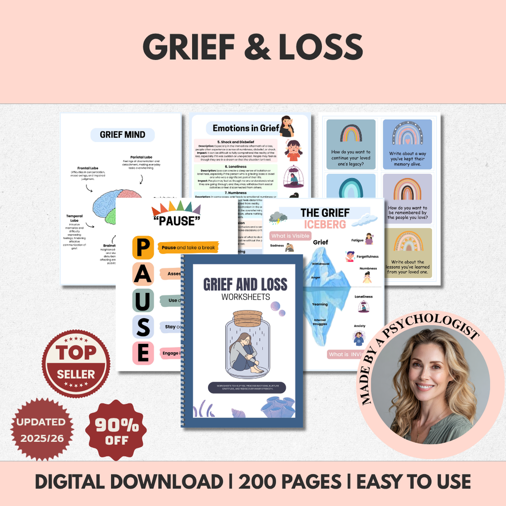 Grief & Loss Bundle, 200+ Pages, Healing Resources