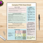 Complex PTSD Cheat Sheet, Instant Download