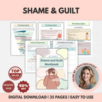 Shame and Guilt Therapy Workbook, Self-Esteem & Inner Critic Healing, Instant Download