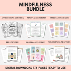 Mindfulness Bundle, Grounding Techniques, Calming Activities, Instant Download
