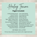 Healing From Trauma, Recovery Workbook, Instant Download