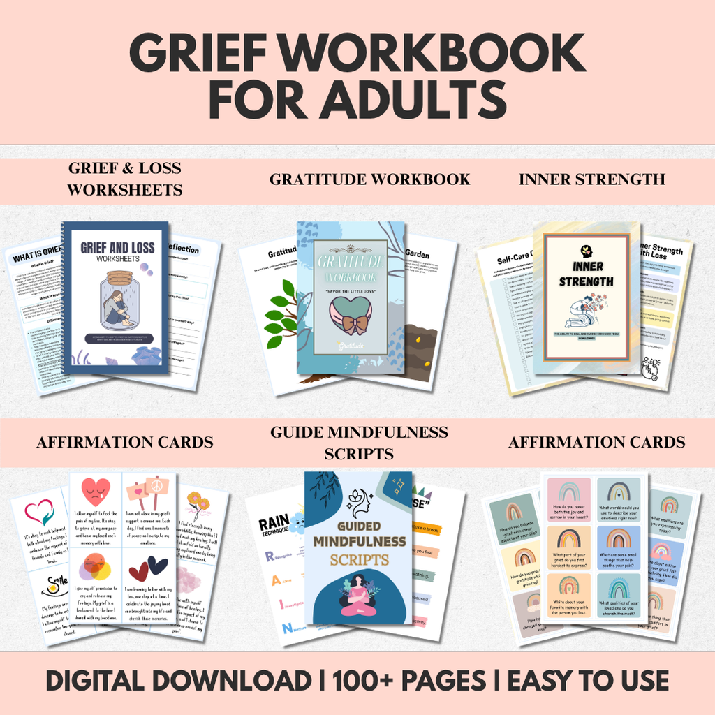 Grief And Loss Workbook, Healing Journal For Adults And Teens
