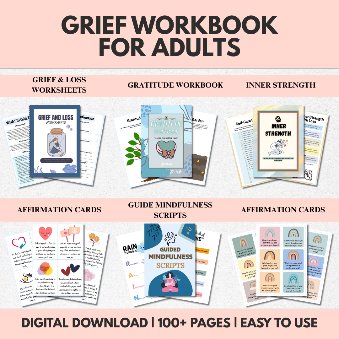 Grief And Loss Workbook, Healing Journal For Adults And Teens