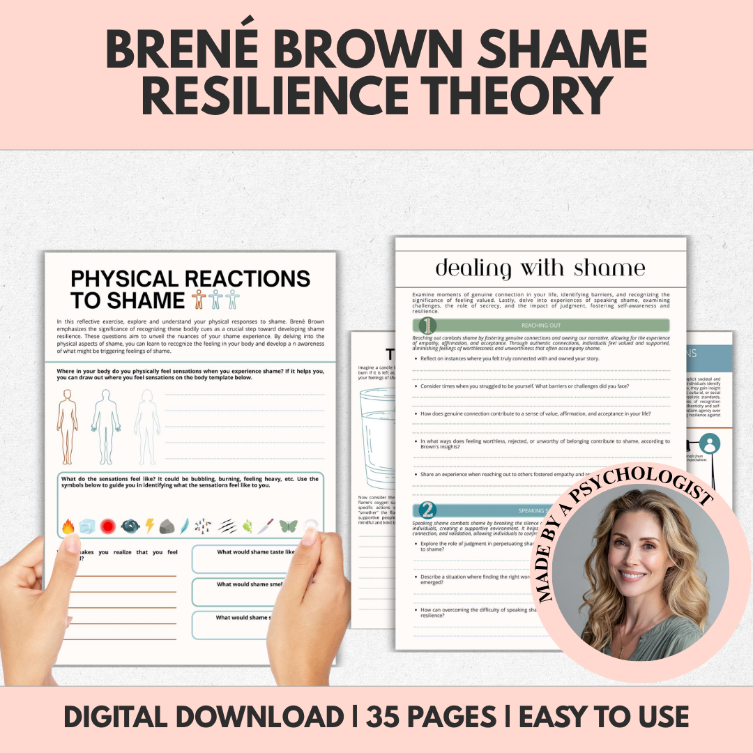 Brené Brown Shame Resilience Theory, Healthy Boundaries Toolkit for Adults