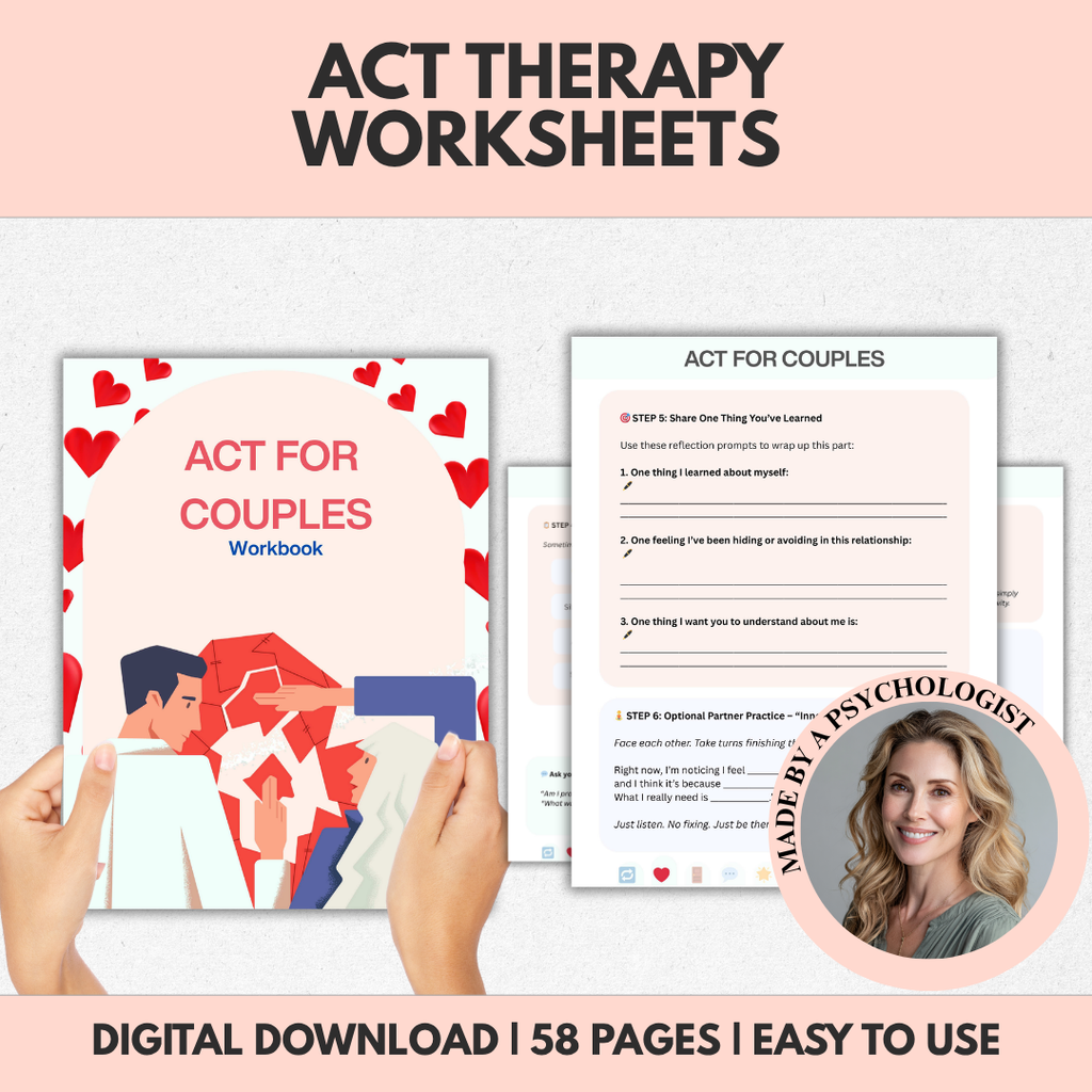 ACT Therapy Workbook For Couples, Relationship Skills And Communication Tools