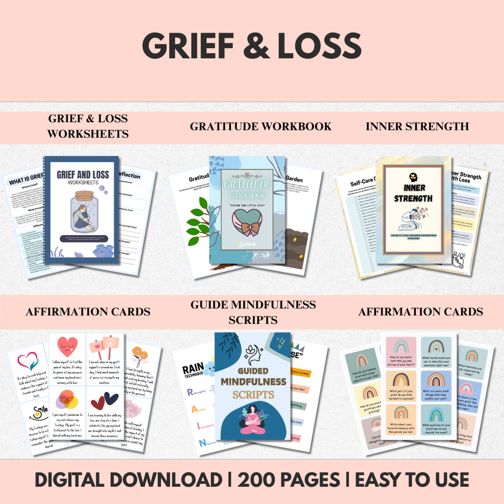 Grief & Loss Bundle, 200+ Pages, Healing Resources