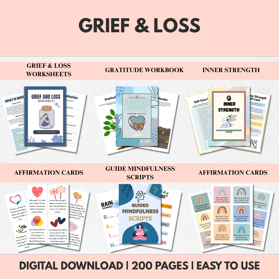Grief & Loss Bundle, 200+ Pages, Healing Resources