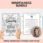 Mindfulness Bundle, Grounding Techniques, Calming Activities, Instant Download