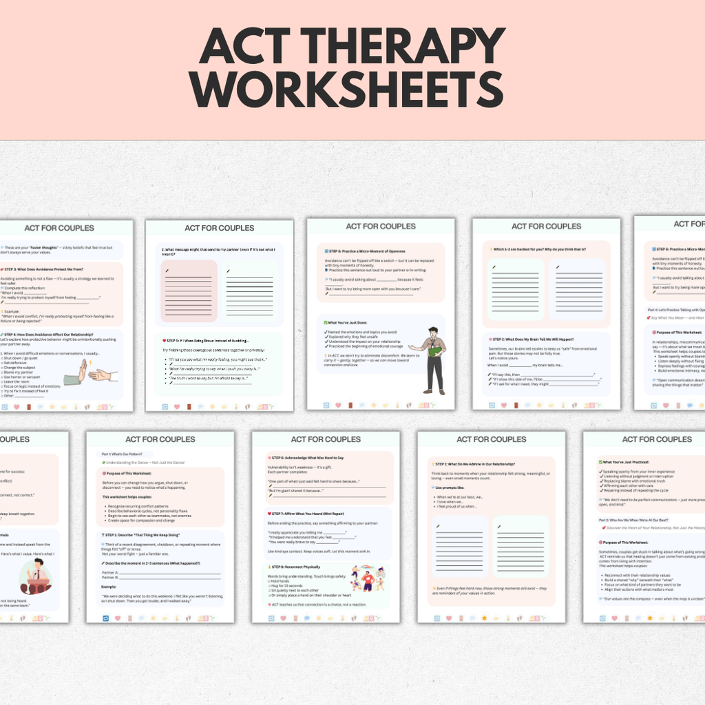 ACT Therapy Workbook For Couples, Relationship Skills And Communication Tools