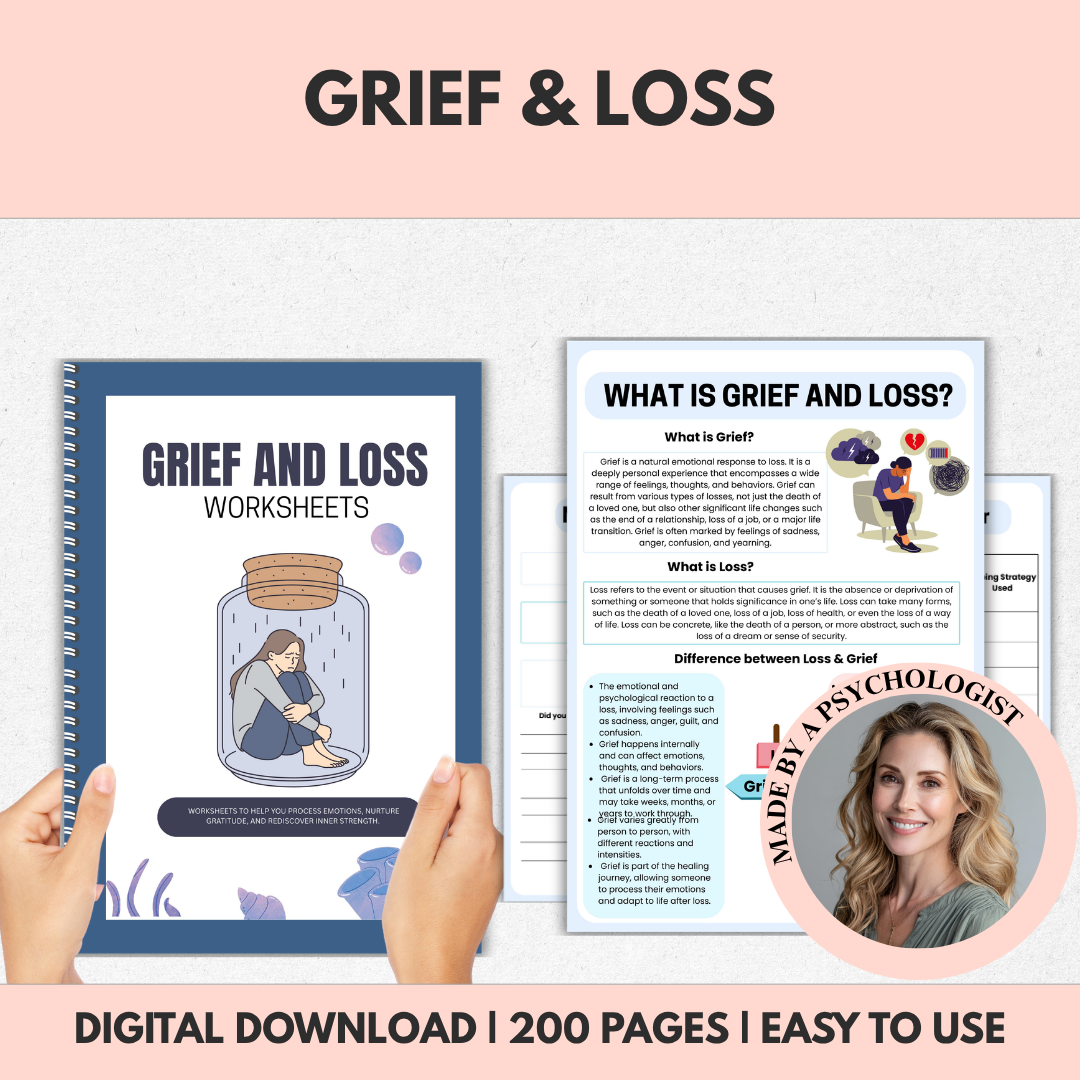 Grief & Loss Bundle, 200+ Pages, Healing Resources