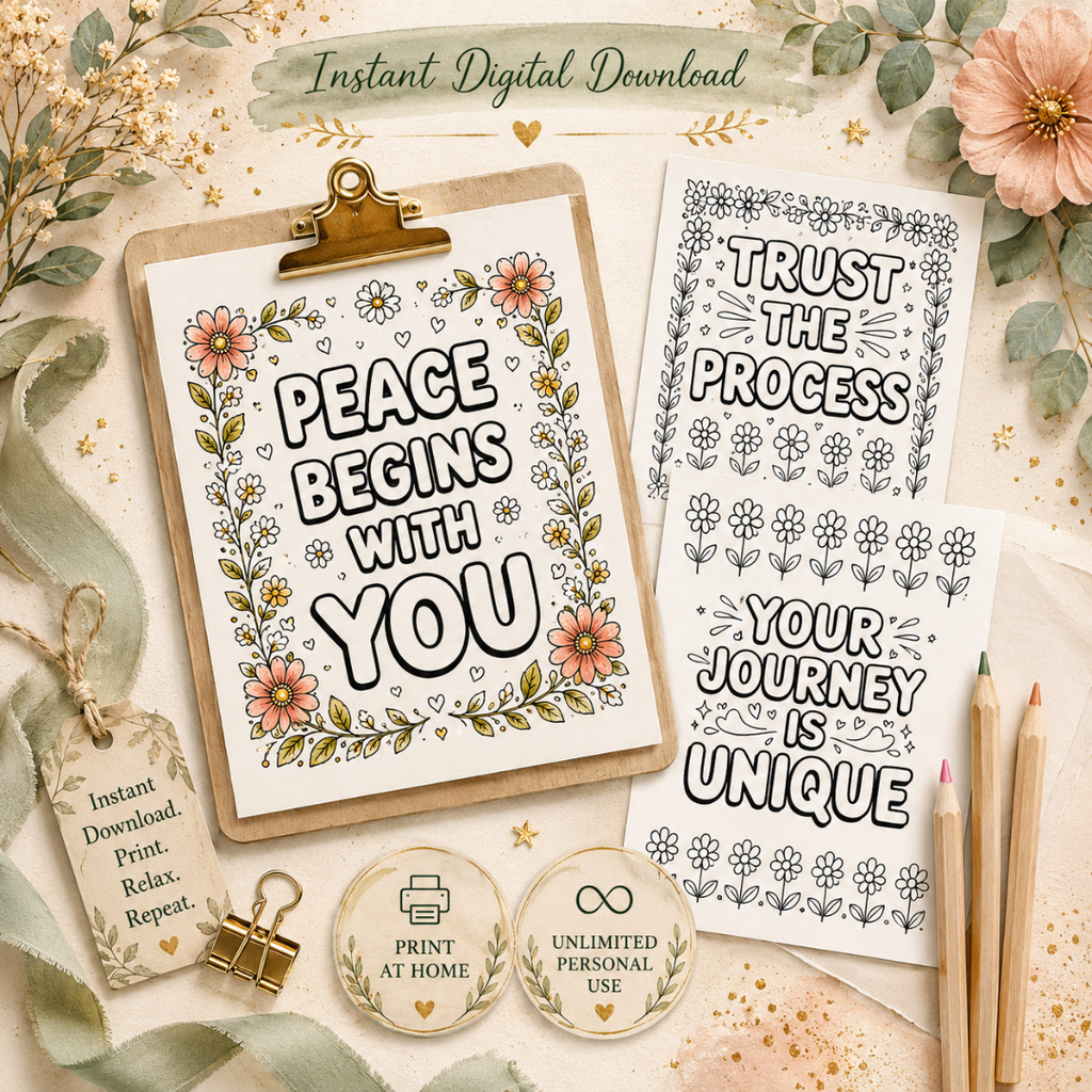 Mental Health Coloring Book, Motivational Pages For Emotional Wellness