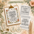 Mental Health Coloring Book, Motivational Pages For Emotional Wellness