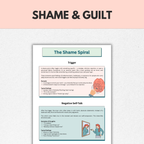 Shame and Guilt Therapy Workbook, Self-Esteem & Inner Critic Healing, Instant Download
