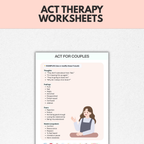 ACT Therapy Workbook For Couples, Relationship Skills And Communication Tools