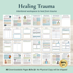 Healing From Trauma, Recovery Workbook, Instant Download