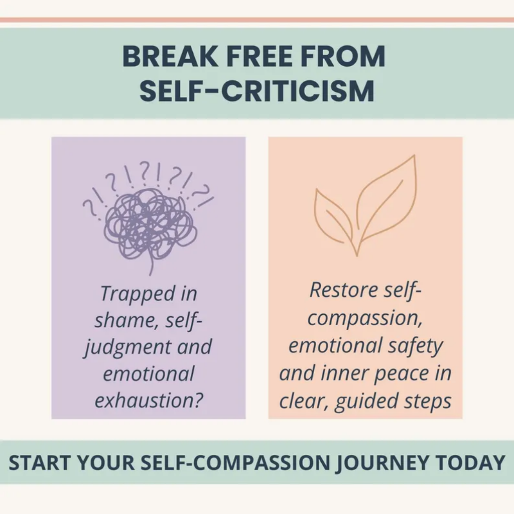Self Compassion Workbook, Rebuild Trust And Quiet Inner Critic