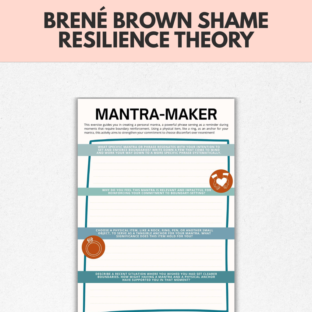Brené Brown Shame Resilience Theory, Healthy Boundaries Toolkit for Adults