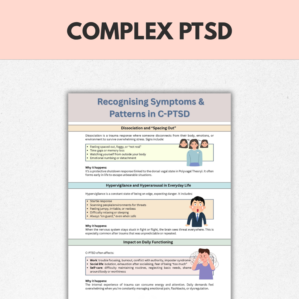 Complex PTSD Workbook, Complex Trauma Healing & Recovery, Instant Download