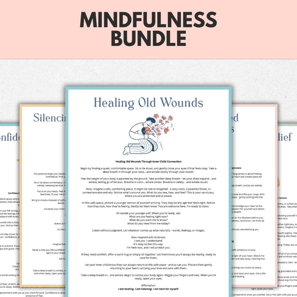 Mindfulness Bundle, Grounding Techniques, Calming Activities, Instant Download